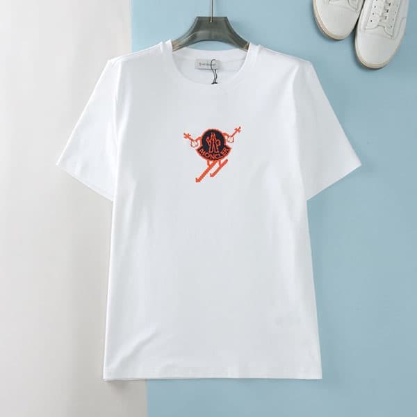 お洒落 モンクレール Tシャツ フェイク メンズ SKI LOGO Tシャツ mos72919